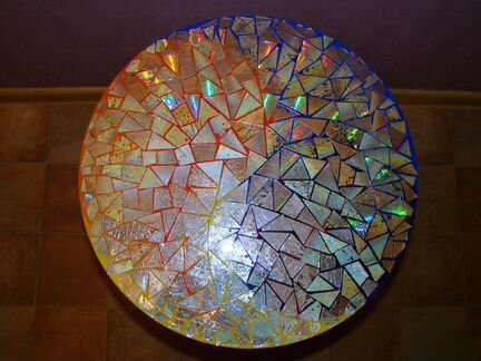 Столик дизайнерский инь-янь мозайка