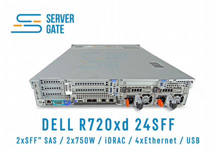 Сервер dell R720xd 24SFF 2 x E5-2695v2 128 GB