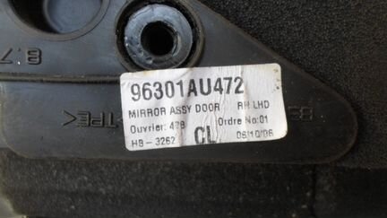 Зеркало R Ниссан Примьера П12 Nissan Primera P12