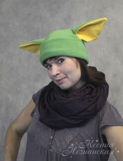 Котошапка, шапка с ушами, гремлин