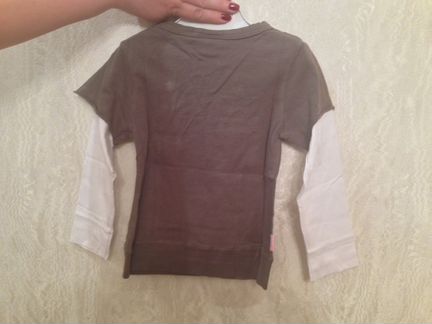 Кофточка Mango для девочки нов хаки хлопок