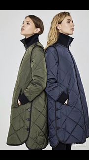 Стёганное пальто Mezzatorre зеленое 42-44 размер б