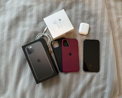iPhone 11 pro 256gb ростест/наушники Airpods