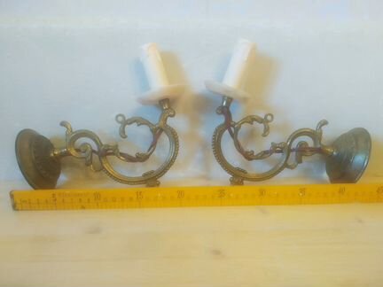 Шесть бра бронза с ониксом