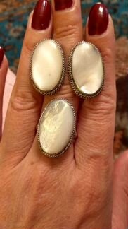 Серьги и кольцо из серебра