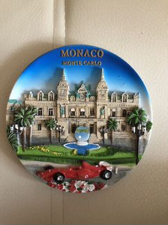 Сувенирная тарелка (настенная тарелка) Монако