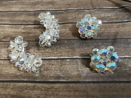 Винтажные клипсы аврора бореалис, северное сияние