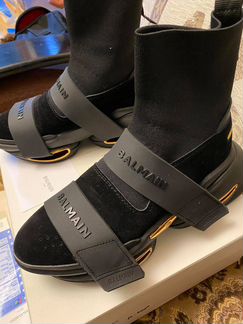 Бомбические Высокие кроссовки Balmain.Нат.замш