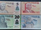 Набор из 4 полимерных банкнот Нигерии
