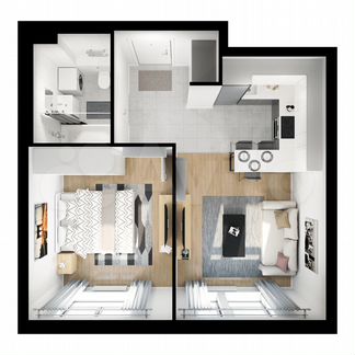 1-к квартира, 40.1 м², 6/32 эт.