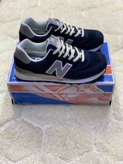 Кроссовки New Balance 574 замшевые синие