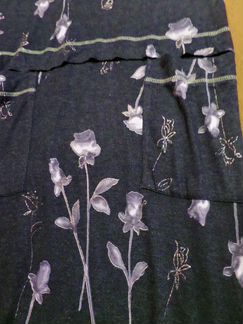 Серое платье с капюшоном р.48-50