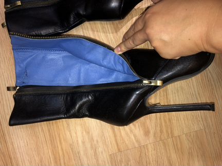 Кожаные сапожки на платформе и на шпильке, р-р 37