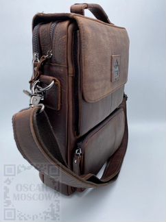 Мужская кожаная сумка через плечо Zznick