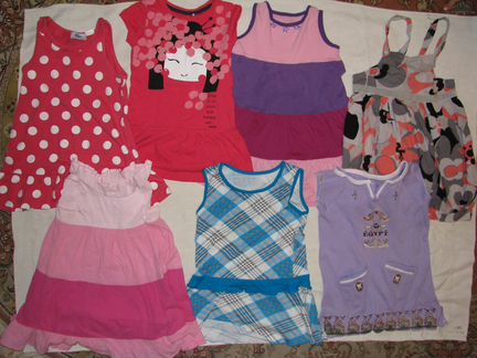 Платья летние лёгкие, р.110, пакет 7 шт. по