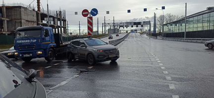 Hyundai Santa Fe 2.2 AT, 2017, битый, 65 000 км