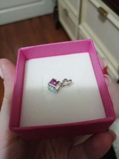 Кулон кристалл swarovski серебро 925