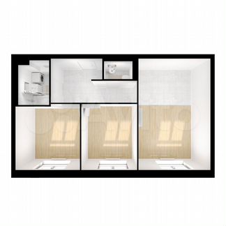 2-к квартира, 61.5 м², 18/33 эт.