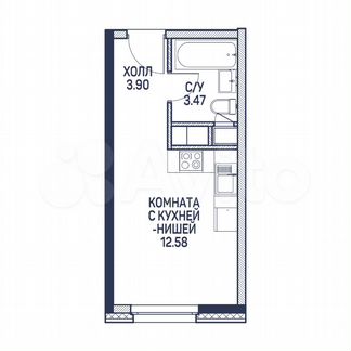 Апартаменты-студия, 20 м², 3/22 эт.