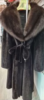 Шуба норковая 42 44 46 с соболем капюшон
